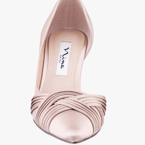 Nina Pearl Rose Satin Pumps